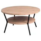 M2 Kollektion Couchtisch Eiche Artisan schwarz 80 x 45 cm