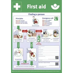 Erste Hilfe nach DGUV Information 204-005, PVC, Englische Version, 410x590 mm