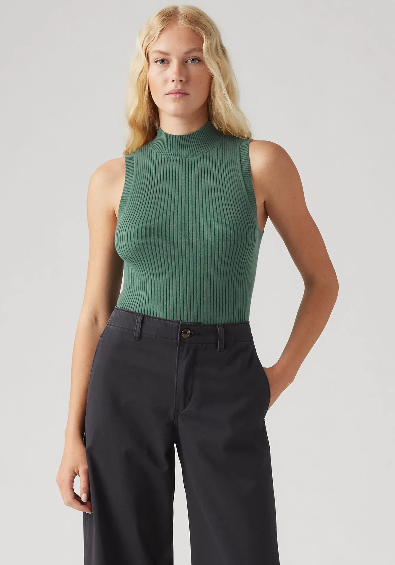 Levi's® Strickpullover »TULIP MOCKNECK TANK« Levi's® BISTRO GREEN S (36)