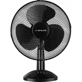 u-smiler 28 cm Tischventilator Schwarz