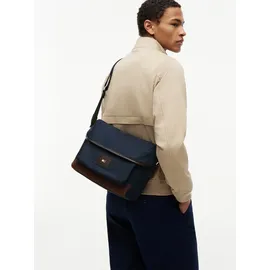 Tommy Hilfiger TH Heritage Satchel Umhängetasche Leder Dark Blue