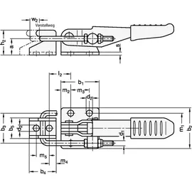 GANTER Verschluss-Spanner GN 851 STA Haltekraft FH 3200 N Ganter