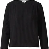 s.Oliver Strukturiertes Shirt mit verkürztem Ärmel - schwarz - 40