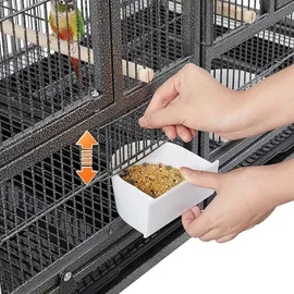 Yaheetech Vogelkäfig Vogelvoliere 96 x 46 x 53 cm Schwarz