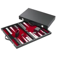 Philos Backgammon Kunstleder rot