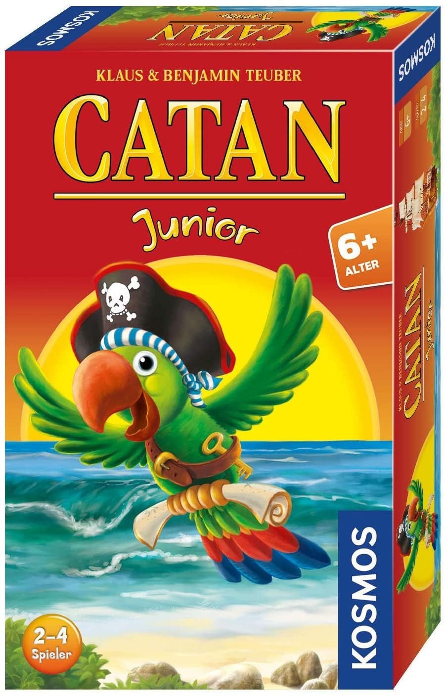 KOSMOS 711474 Catan Junior Mitbringspiel, kompaktes Spiel für Kinder ab 6 Jahren, Strategiespiel für 2-4 Spieler, Geschenk für den Kindergeburtstag, Siedler von Catan