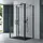 mai & mai Ravenna66UK Duschkabine U-Form 90 x 120 cm Doppeltüre Schwarz ESG-Sicherheitsglas Klarglas