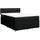 vidaXL Boxspringbett mit Matratze Schwarz 140x200 cm Stoff