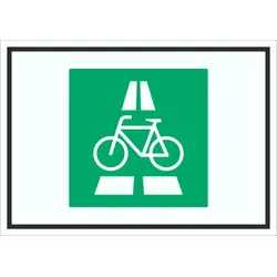 HB-Druck Radschnellweg Symbol Schild A2 (420x594mm)