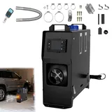 YRHome 12V Diesel Lufterhitzer Standhezung Diesel 8KW Air Diesel Air Standheizung Heizung Auto Heizung Dieselheizung mit Fernbedienung LCD & Luftauslass für LKW Wohnmobil Auto (Schwarz + Schwarz LCD)