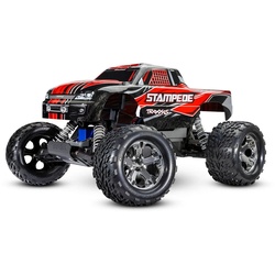 Traxxas RC-Monstertruck Traxxas Stampede Monstertruck 1:10 2WD RTR rot, Akku, 4A Lader rot