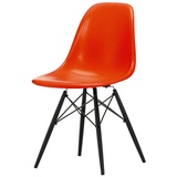 Vitra Stuhl Eames Fiberglass Side Chair DSW red orange rot, Designer Charles & Ray Eames, 83x46.5x55 cm