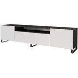 altdecor ELIO Lowboard 200 cm Schwarz/Holz