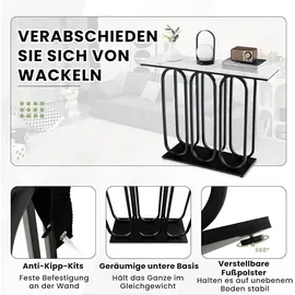 Costway Konsolentisch 100x30x80cm schwarz