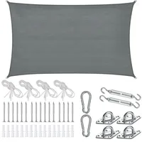 Tectake tectake® Sonnensegel, verschiedene Größen, HDPE mit 185 g/m2