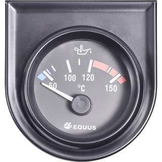 EQUUS 842109 Kfz Einbauinstrument Wasser-/Öltemperaturanzeige Messbereich 60 - 160°C Standart Gelb