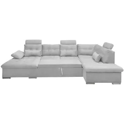 ED Lifestyle Medan U Sofa 3-teilig Holzwerkstoff/Nosag - Braun