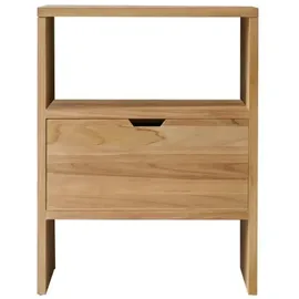 Tikamoon Waschtisch Waschbeckenunterschrank aus Teak 60 cm breit ideal für kleine Bäder