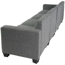 Mendler Modular 4-Sitzer Sofa Couch Lyon, Stoff/Textil ~ grau