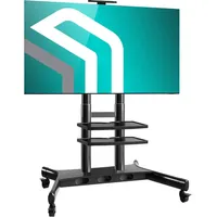 ONKRON Mobiler TV-Ständer für 50-86 max 91 kg, Schwarz