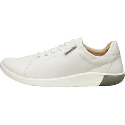 Barfußschuh KEEN "KNX LACE", Gr. 40, weiß (star weiß, star weiß), Leder, sportlich, Schuhe Barfußschuh Halbschuh Schnürschuh