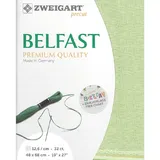Zweigart Zählstoff BELFAST precut 32 ct. 100% Leinen 3609 Farbe 6083 grün, Handarbeitsstoff für Stickerei 48x68 cm
