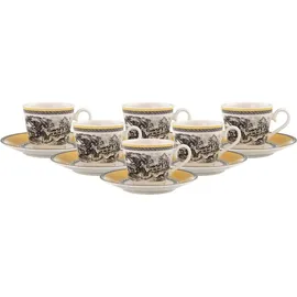 Villeroy & Boch Espressotasse mit Untertasse 0,08 l Bunt 6 St.