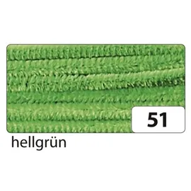 Folia Chenilledraht Pfeifenputzer hellgrün Ø 8 mm 50 cm 10 Stück