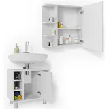 Vicco Fynn 2-tlg. Weiß Hochglanz