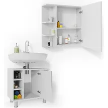 Vicco Fynn 2-tlg. Weiß Hochglanz
