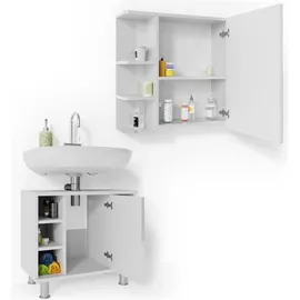 Vicco Fynn 2-tlg. Weiß Hochglanz