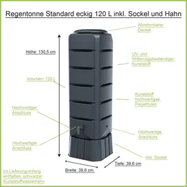 Prosperplast Regentonne Tenso 120 l anthrazit