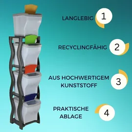 GarPet Lagerregal Kunststoff 3 und 4 schwarz
