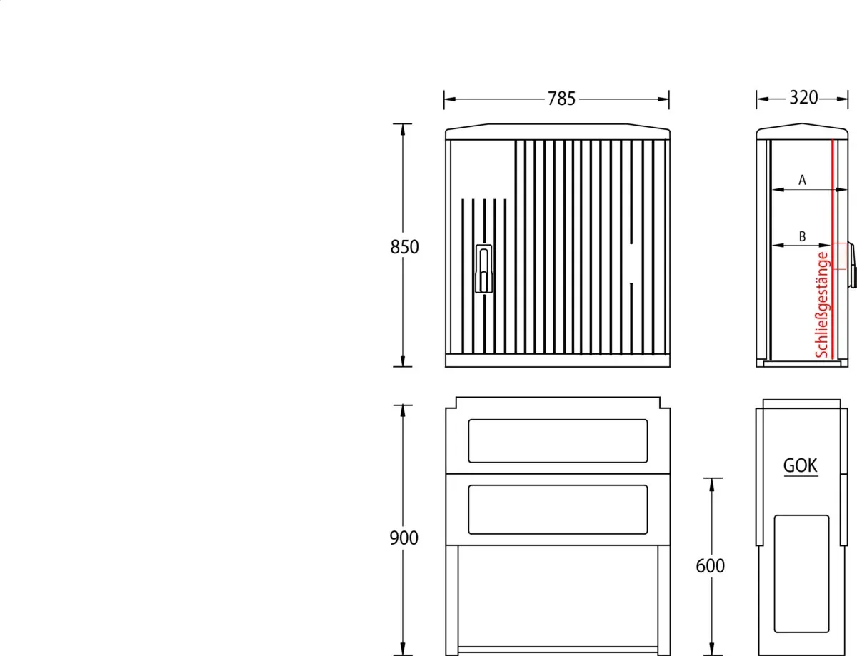 uesa Normschrank IP44 A100-850