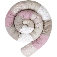 ULLENBOOM Nestchenschlange 300 cm Waffelpiqué/Cord, rosa