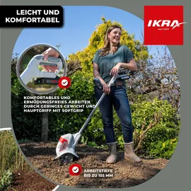 IKRA IAMH 20 Akku-Motorhacke, Arbeitsbreite 19cm, Arbeitstiefe bis 15,5cm, Laufzeit max. 30 Minuten, inkl. Akku & Ladegerät