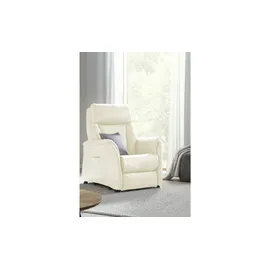 Hukla Relaxsessel Pascal Leder 83 x 105 x 90 cm Weiß drehbar