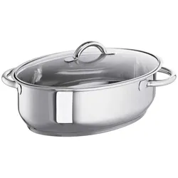Bräter SCHULTE-UFER, silber (silberfarben), Ø:34cm, Töpfe, Induktion