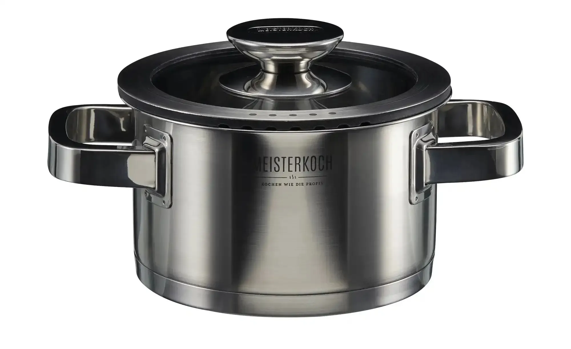 Meisterkoch Kochtopf  TRIBUS ¦ silber ¦ Edelstahl ¦ Maße (cm): H: 9,5  Ø: 16.0