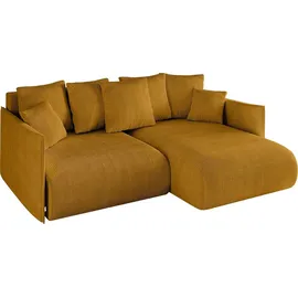 altdecor Ecksofa Cord 2-Sitzer Senfgelb