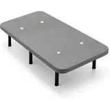 Cama express - Gepolsterter Boden mit Luftventilen - Farbe Grau - Set mit 6 Füßen à 32 cm - Maße: 90 x 190 cm