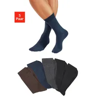 H.I.S. Businesssocken 5er Pack Schwarz/Braun/Blau 39-42