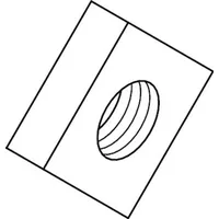 Industrial Quality Supplies DIN 562 Vierkantmutter, niedrige Form, Edelstahl
