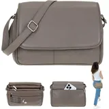 Alessandro Salvatore Florenz 12975 Schultertasche Leder Taupe