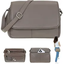 Alessandro Salvatore Florenz 12975 Schultertasche Leder Taupe