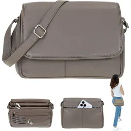 Alessandro Salvatore Florenz 12975 Schultertasche Leder Taupe