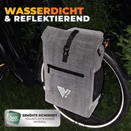 MIVELO 3in1 Fahrradtasche Rucksack Gepäckträgertasche wasserdicht mint