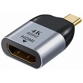 bolwins USB-C auf HDMI Adapter Kabel 4K 3D 0 cm Grau/Schwarz
