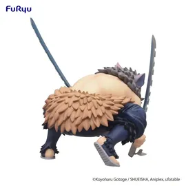 furyuu Demon Slayer: Kimetsu no Yaiba Noodle Stopper Figur Hashibira Inosuke 11 cm - Grün/Schwarz/Weiß