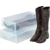 Wenko Aufbewahrungsbox für Stiefel 2er Set, transparent